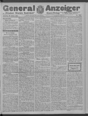 Münchner neueste Nachrichten Freitag 29. Oktober 1915