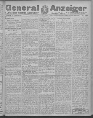 Münchner neueste Nachrichten Freitag 19. November 1915