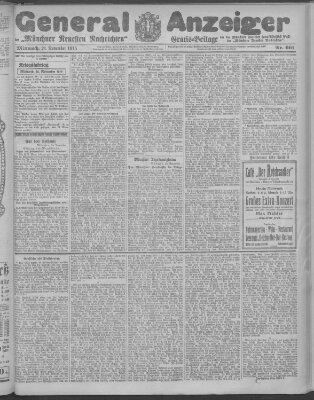 Münchner neueste Nachrichten Mittwoch 24. November 1915