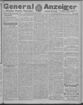 Münchner neueste Nachrichten Donnerstag 25. November 1915