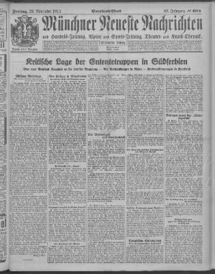 Münchner neueste Nachrichten Freitag 26. November 1915