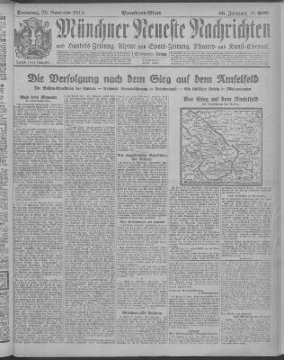 Münchner neueste Nachrichten Sonntag 28. November 1915