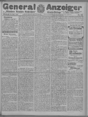 Münchner neueste Nachrichten Mittwoch 26. April 1916