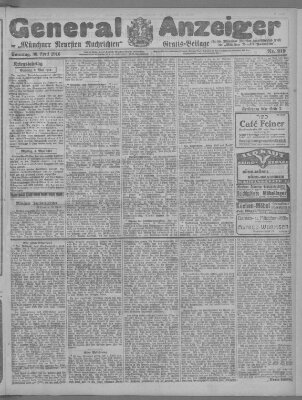 Münchner neueste Nachrichten Sonntag 30. April 1916