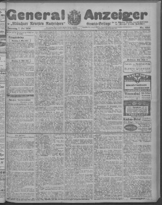 Münchner neueste Nachrichten Sonntag 7. Mai 1916