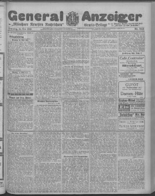 Münchner neueste Nachrichten Sonntag 14. Mai 1916