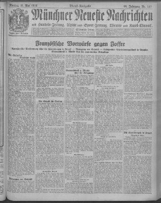 Münchner neueste Nachrichten Montag 15. Mai 1916