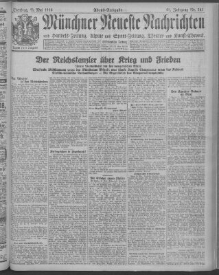 Münchner neueste Nachrichten Dienstag 23. Mai 1916