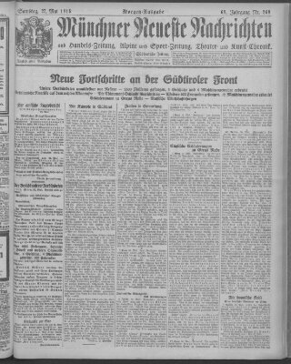 Münchner neueste Nachrichten Samstag 27. Mai 1916