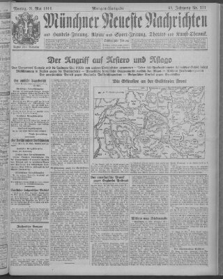 Münchner neueste Nachrichten Montag 29. Mai 1916