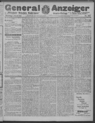 Münchner neueste Nachrichten Dienstag 1. August 1916