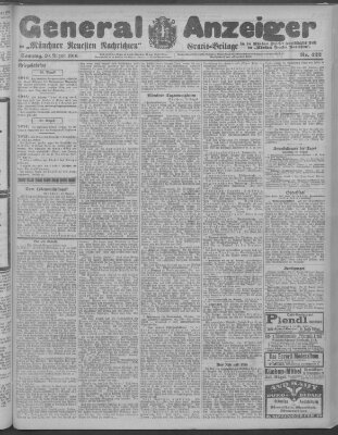 Münchner neueste Nachrichten Sonntag 20. August 1916