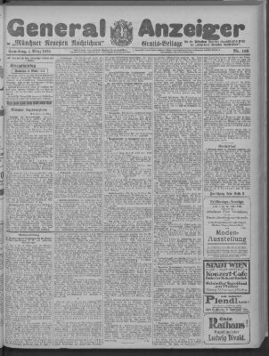 Münchner neueste Nachrichten Samstag 4. März 1916