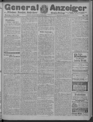 Münchner neueste Nachrichten Sonntag 5. März 1916