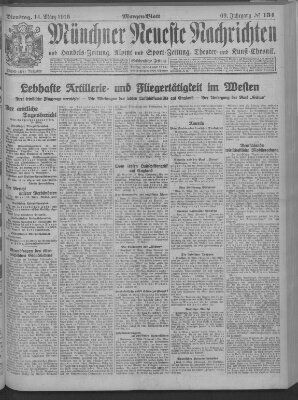 Münchner neueste Nachrichten Dienstag 14. März 1916