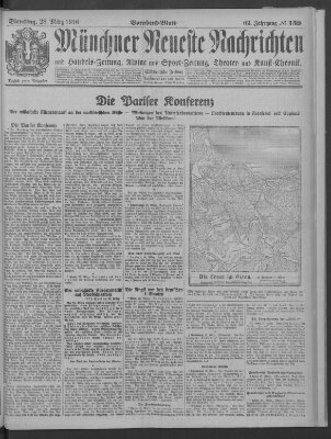 Münchner neueste Nachrichten Dienstag 28. März 1916