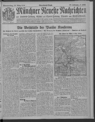 Münchner neueste Nachrichten Donnerstag 30. März 1916