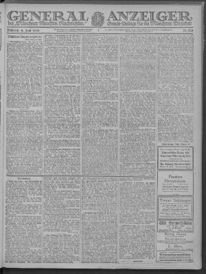 Münchner neueste Nachrichten Mittwoch 4. Juni 1919