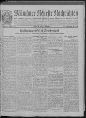 Münchner neueste Nachrichten Freitag 4. Mai 1917