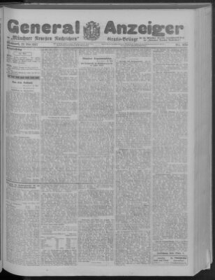 Münchner neueste Nachrichten Mittwoch 23. Mai 1917