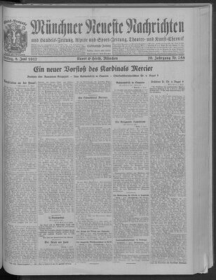 Münchner neueste Nachrichten Freitag 8. Juni 1917