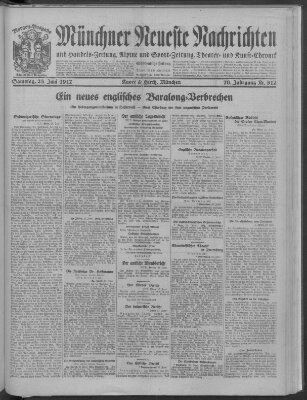 Münchner neueste Nachrichten Samstag 23. Juni 1917