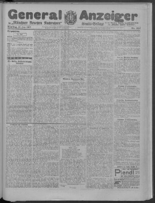 Münchner neueste Nachrichten Samstag 23. Juni 1917