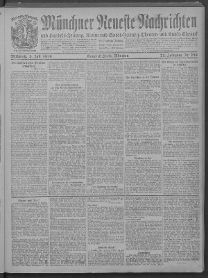 Münchner neueste Nachrichten Mittwoch 2. Juli 1919