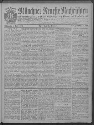 Münchner neueste Nachrichten Mittwoch 2. Juli 1919