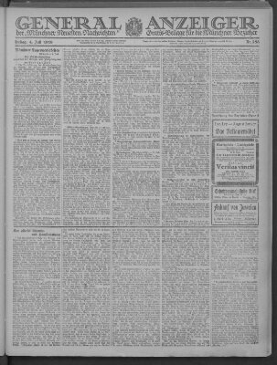 Münchner neueste Nachrichten Freitag 4. Juli 1919