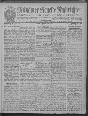 Münchner neueste Nachrichten Samstag 5. Juli 1919