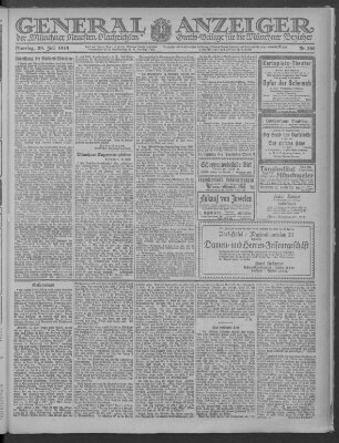 Münchner neueste Nachrichten Dienstag 29. Juli 1919