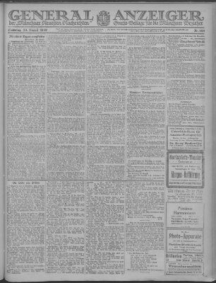 Münchner neueste Nachrichten Samstag 23. August 1919