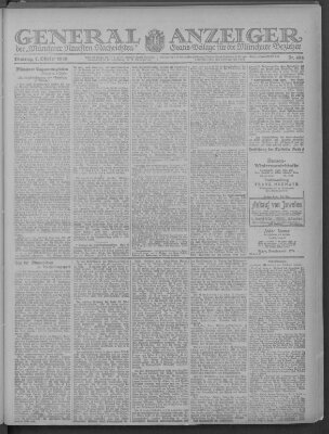 Münchner neueste Nachrichten Dienstag 7. Oktober 1919