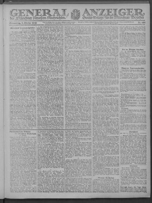 Münchner neueste Nachrichten Donnerstag 9. Oktober 1919