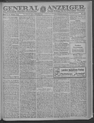 Münchner neueste Nachrichten Mittwoch 22. Oktober 1919