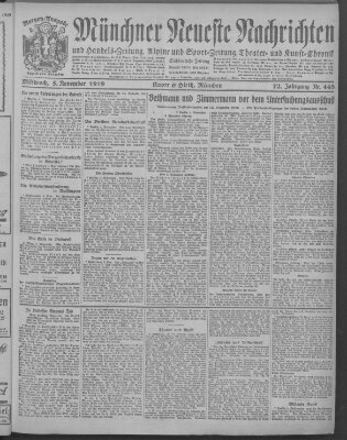 Münchner neueste Nachrichten Mittwoch 5. November 1919