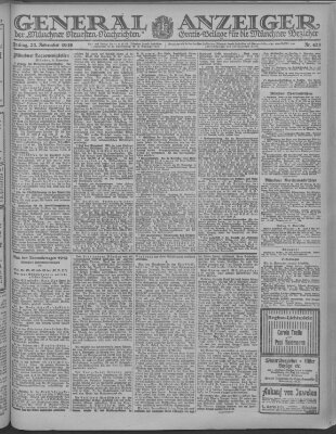 Münchner neueste Nachrichten Freitag 21. November 1919