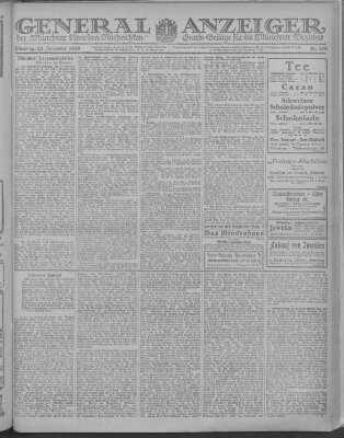 Münchner neueste Nachrichten Dienstag 25. November 1919