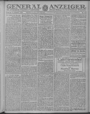 Münchner neueste Nachrichten Dienstag 23. Dezember 1919