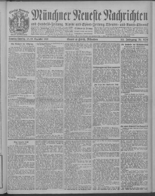 Münchner neueste Nachrichten Samstag 27. Dezember 1919