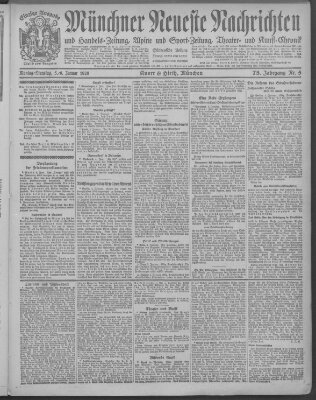 Münchner neueste Nachrichten Dienstag 6. Januar 1920