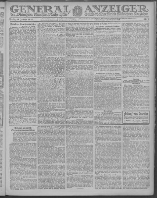 Münchner neueste Nachrichten Freitag 9. Januar 1920