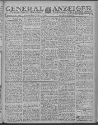 Münchner neueste Nachrichten Freitag 16. Januar 1920