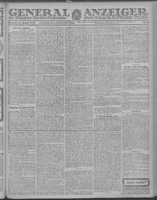 Münchner neueste Nachrichten Mittwoch 21. Januar 1920