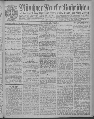 Münchner neueste Nachrichten Samstag 24. Januar 1920