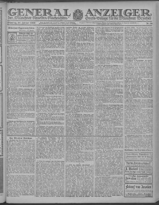 Münchner neueste Nachrichten Dienstag 27. Januar 1920