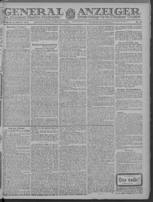 Münchner neueste Nachrichten Mittwoch 4. Februar 1920