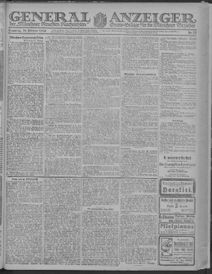 Münchner neueste Nachrichten Samstag 21. Februar 1920