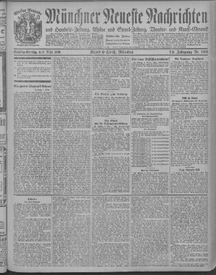 Münchner neueste Nachrichten Sonntag 7. März 1920